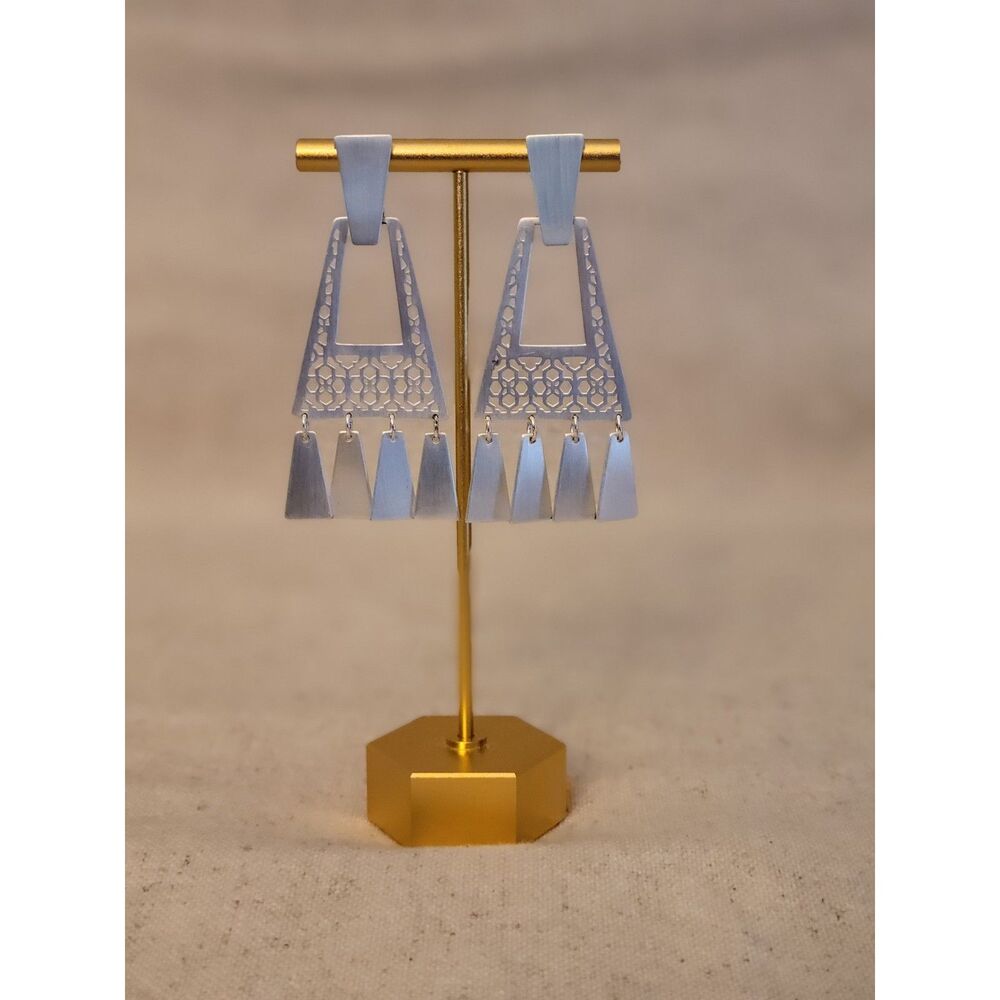 Kendra Scott Silver Kase Statement Earrings (retired)